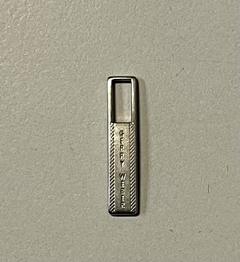 Zipper pendant L = 21mm x W= 4mm, Silver